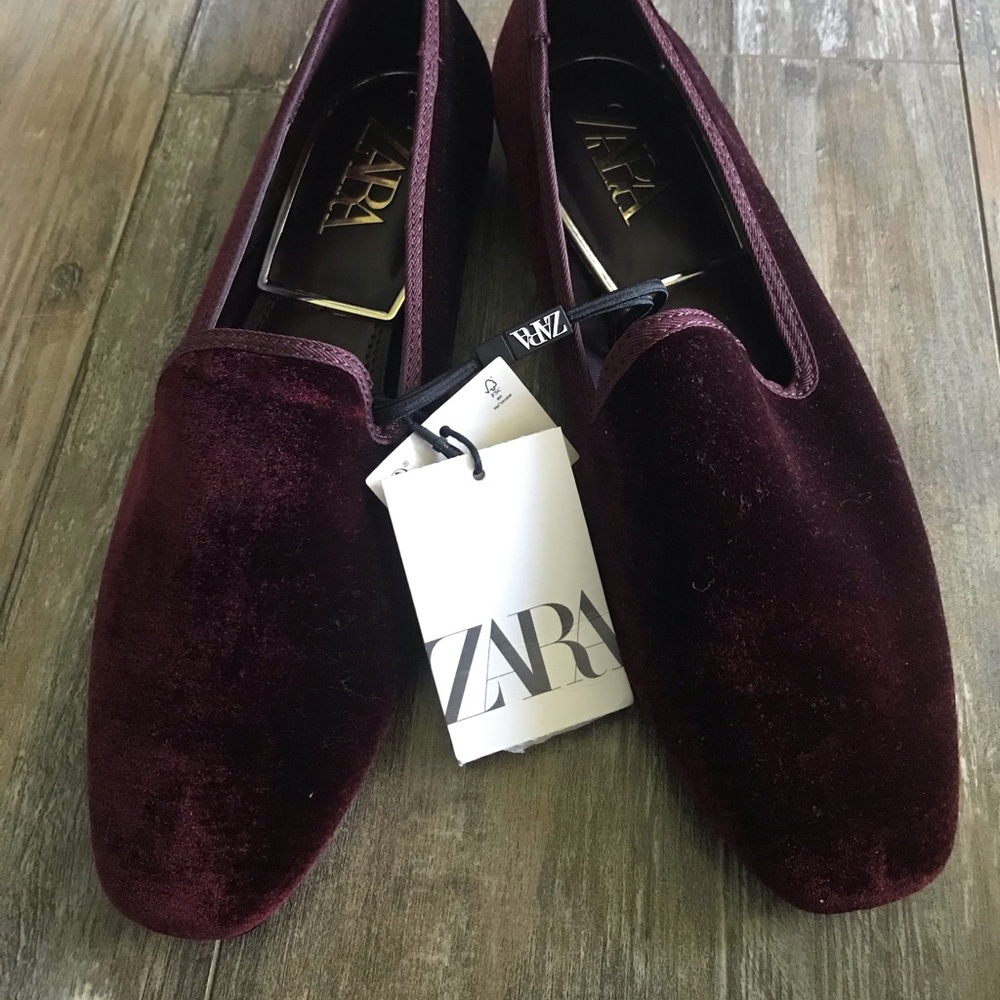New wine color shoes ZARA